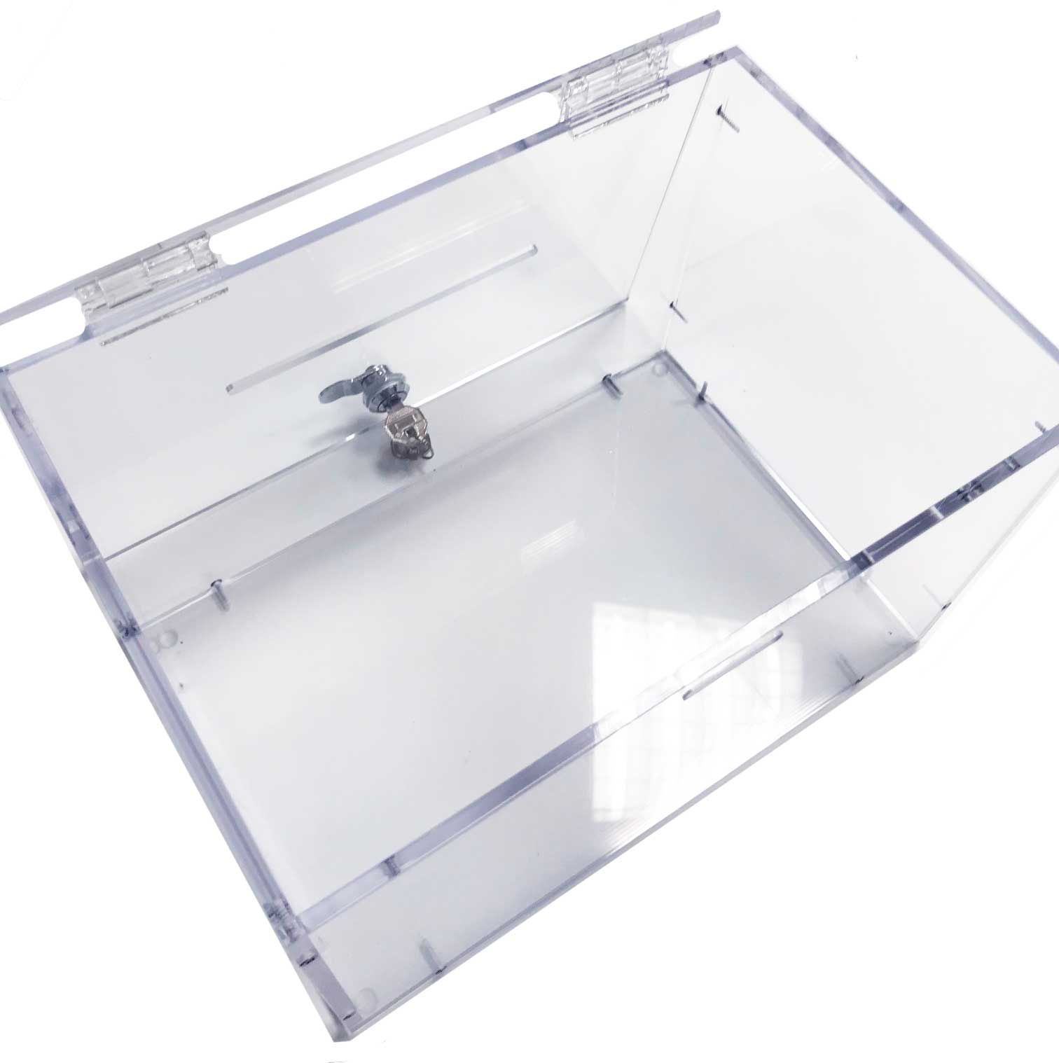 Urne plexiglas démontable transparente rangement facile parois vissées assemblage rapide