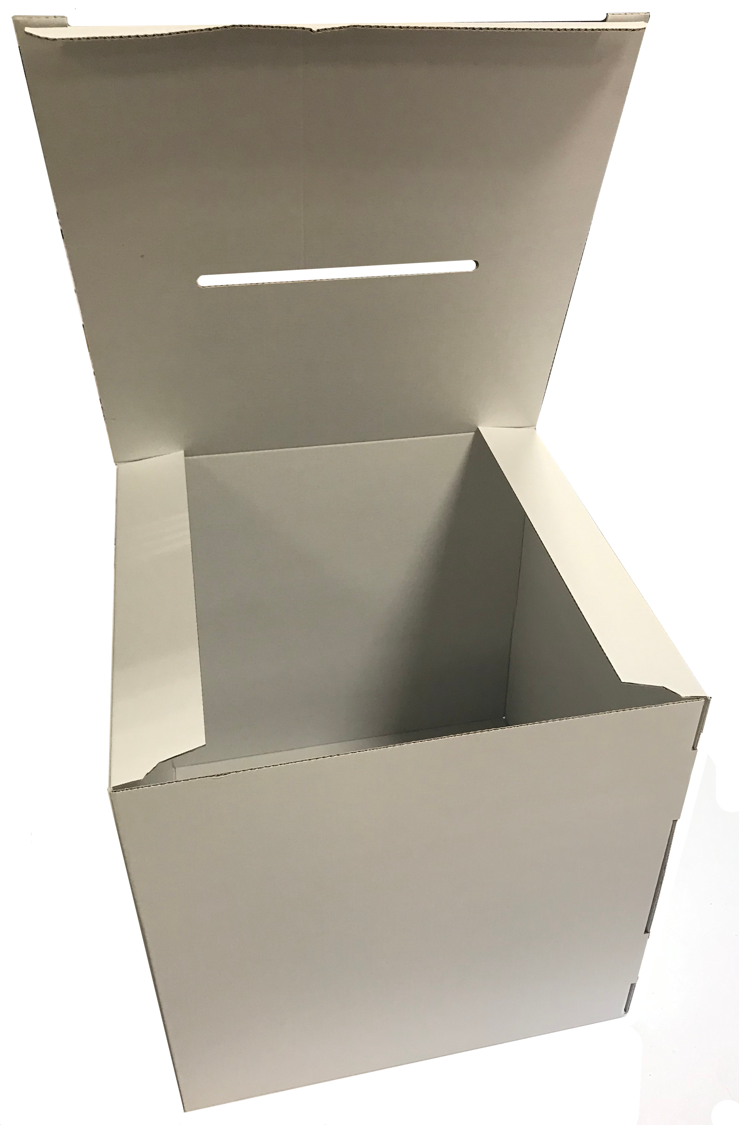 Urne carton montage facile Urne carton blanche ouverte démontée pré-rainurée montage sans outil stockage plat