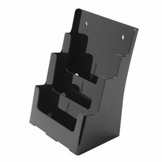 Porte brochure A4 noir PPBLK734 de travers