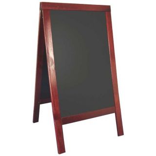 Chevalet stop trottoir ardoise accajou135