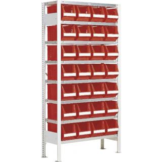 Rayonnage avec 28 bacs à bec 11 litres Futura