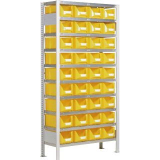 Rayonnage avec 36 bacs à bec 8 litres Futura