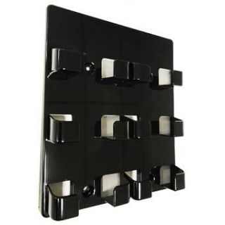 Porte cartes de visite mural noir 6 compartiments PPMURBLK6 de coté