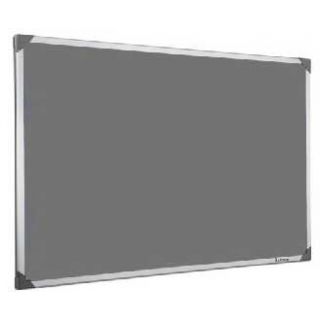 Tableau en feutrine grise 60 x 90 cm cadre alu