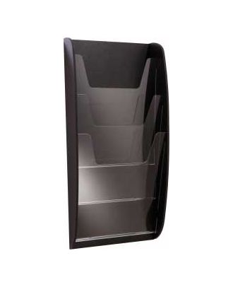 Porte brochures A4 mural NATHAN3A4 coloris noir