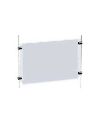 Porte affiche plexiglas A1 horizontal 3 mm suspendu