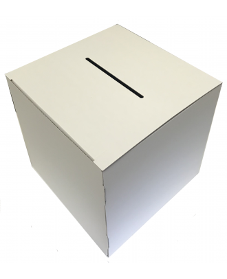 Urne carton blanche vierge 15 x 15 x 15 cm